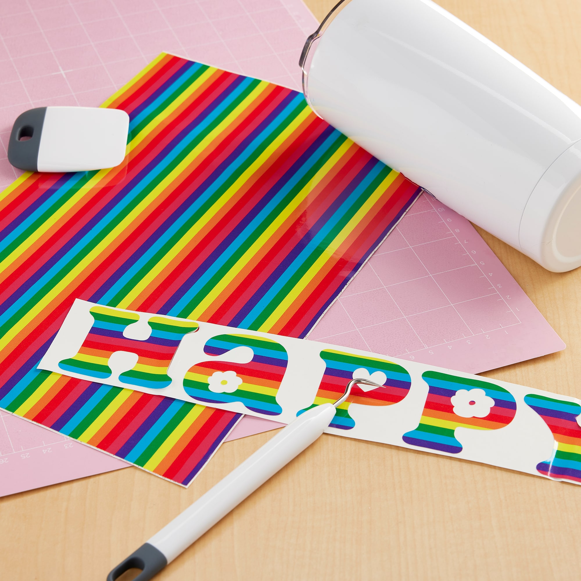 Siser® Sparkleberry EasyPSV® Permanent, Rainbow Stripe